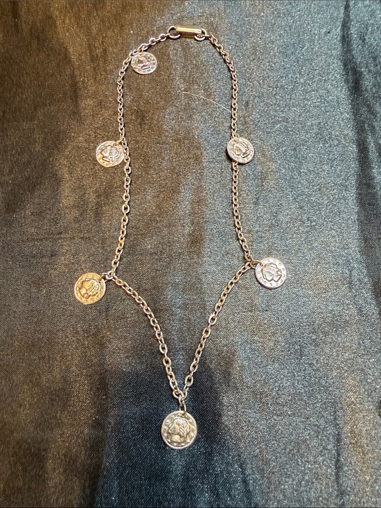 Jewelry - Silver-Tone Coin Charm Necklace - Multi Pendant Women’s Jewelry